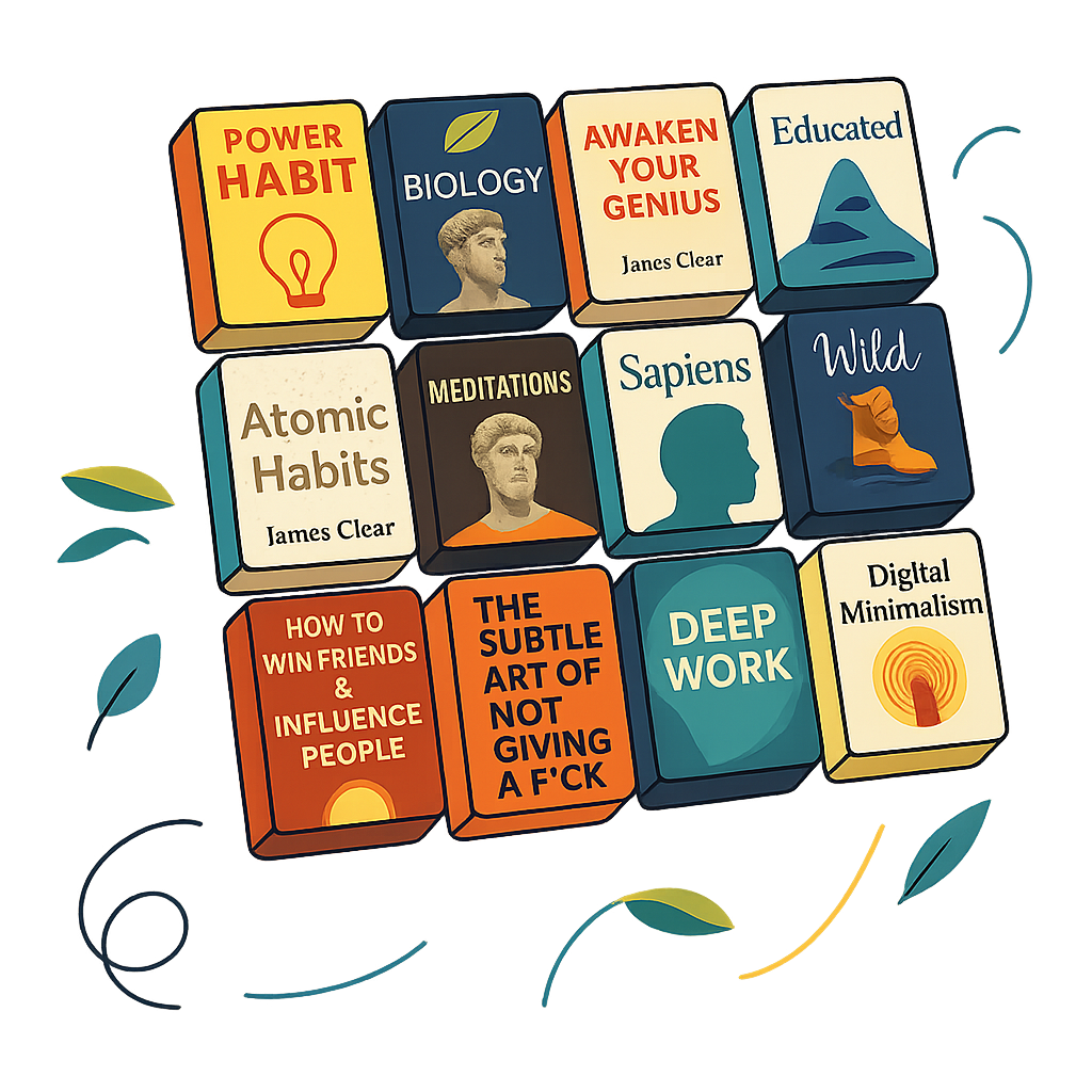 Stack of colorful books